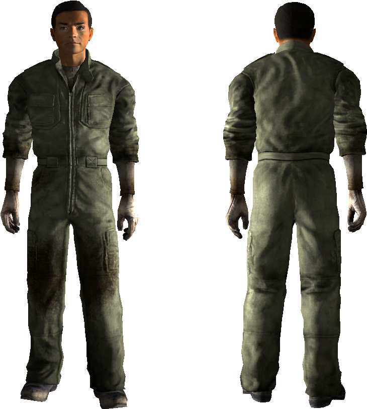 Army Mechanic Jumpsuit - Fallout 3 Tuxedo (1032x825), Png Download