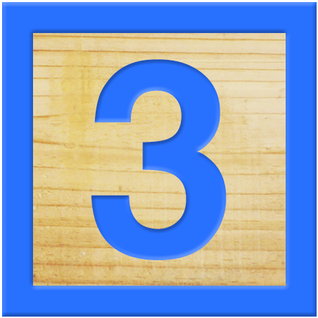 Building Block Three - Building Block Number 3 (500x500), Png Download