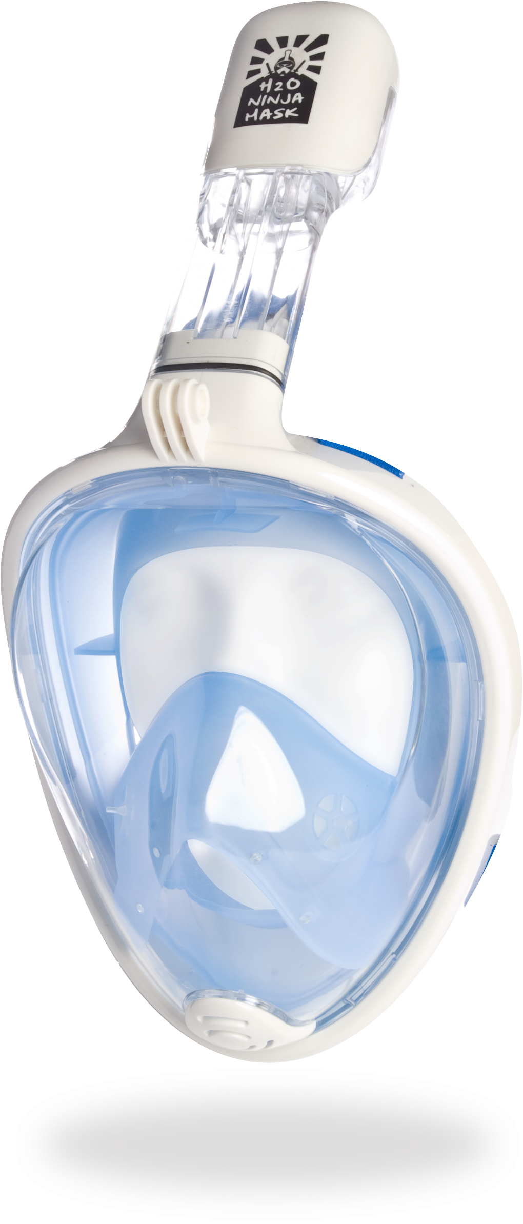 H20 Ninja Mask Full Face Snorkelling Mask - Headphones (1166x2540), Png Download