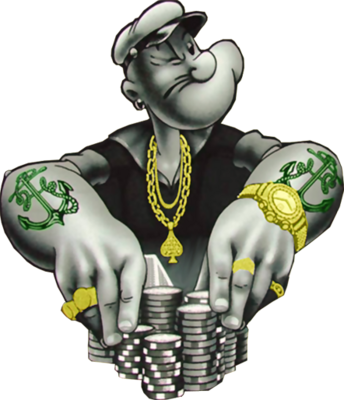 Gangster Cartoon Photos Psd Detail Popeye Official - Gangster Cartoon (344x400), Png Download