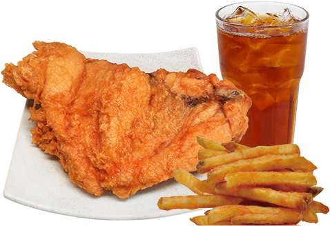 Fried Chicken Breast Combo Meal - Fried Chicken Combo Meals (500x500), Png Download