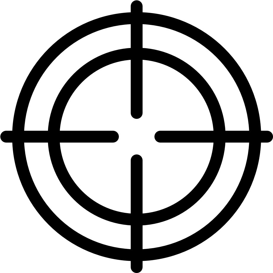 Crosshair Circle Target - Target Png (960x960), Png Download