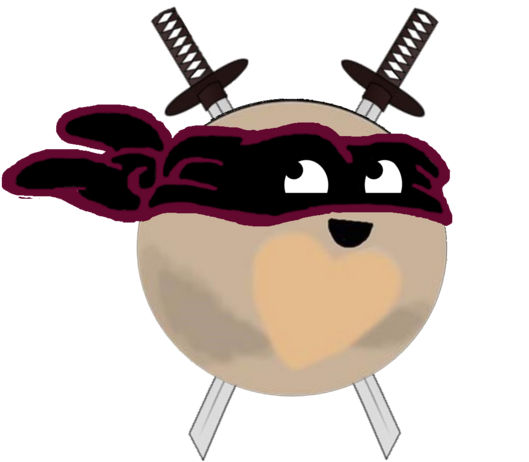 Ninja Pluto - Cartoon (728x799), Png Download