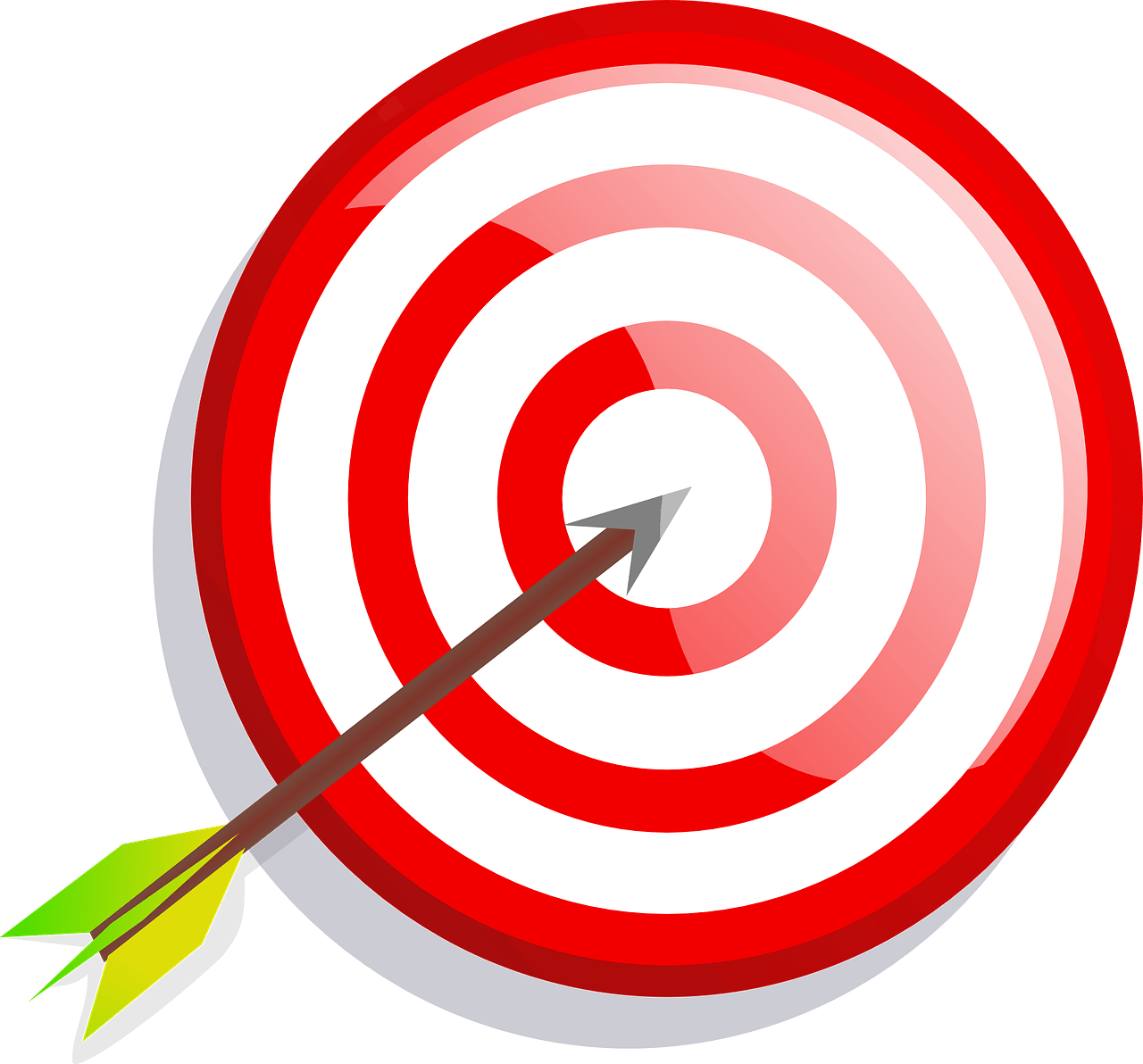 Download - Archery Target With Arrow Shower Curtain (1280x1192), Png Download