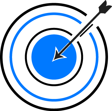 A Target With An Arrow In The Middle - The Middle (362x358), Png Download
