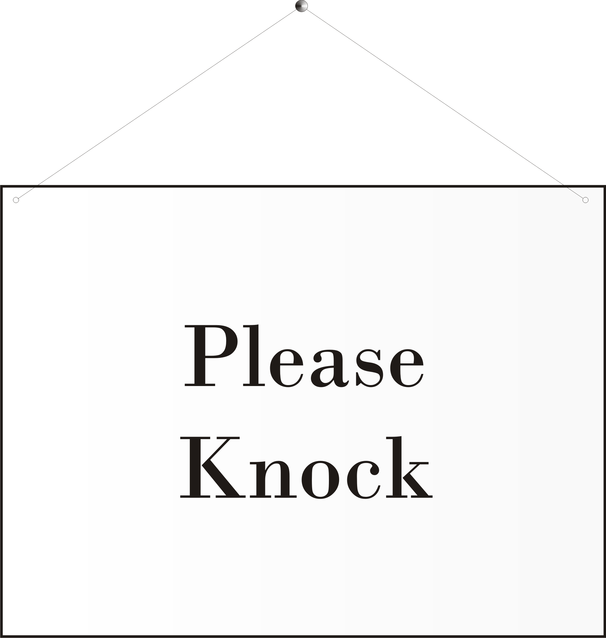 Please Knock Sign - Knock Before Open Sign (1953x2056), Png Download