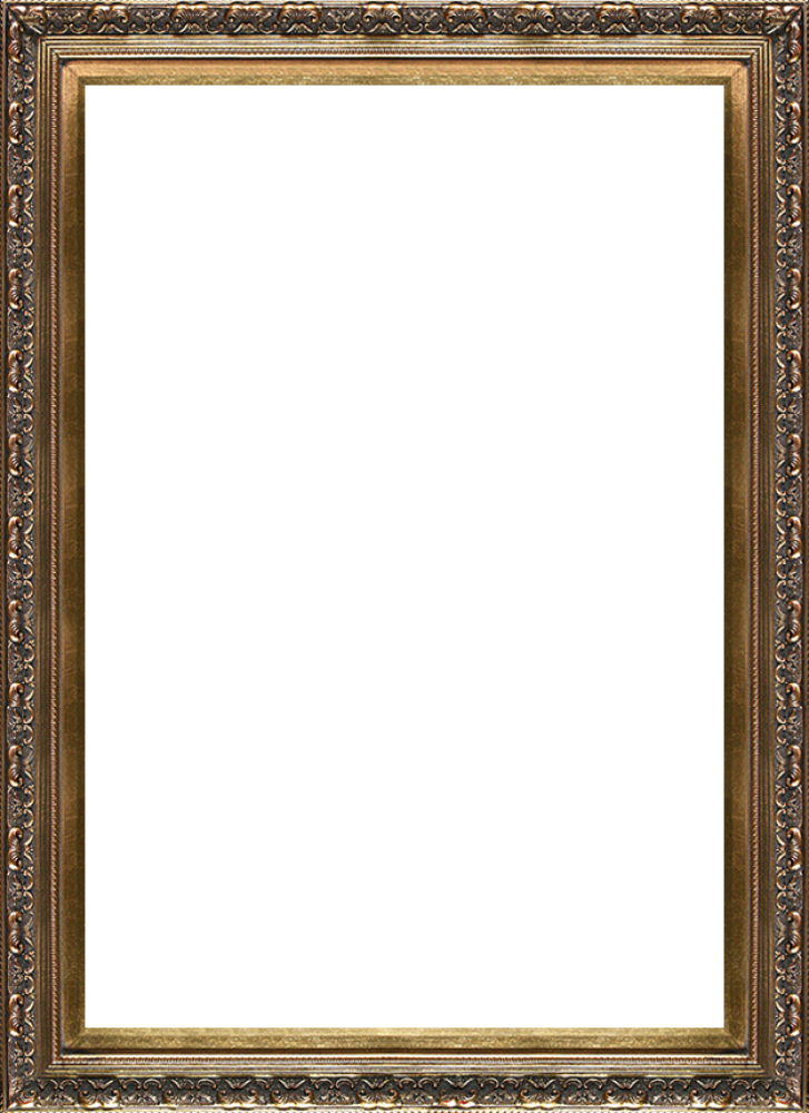 Baroque Antique Gold Frame 24x36 - Psd Gold Frames Free Download (727x1000), Png Download