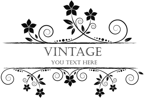 Винтажный Орнамент, Декоративные Узоры, Vintage Ornament - Babosarang Set: Korean Calligraphy Lettering Workbook (600x408), Png Download