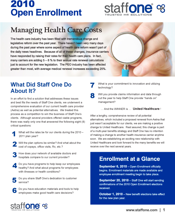Patient Open Enrollment Flyer (612x792), Png Download
