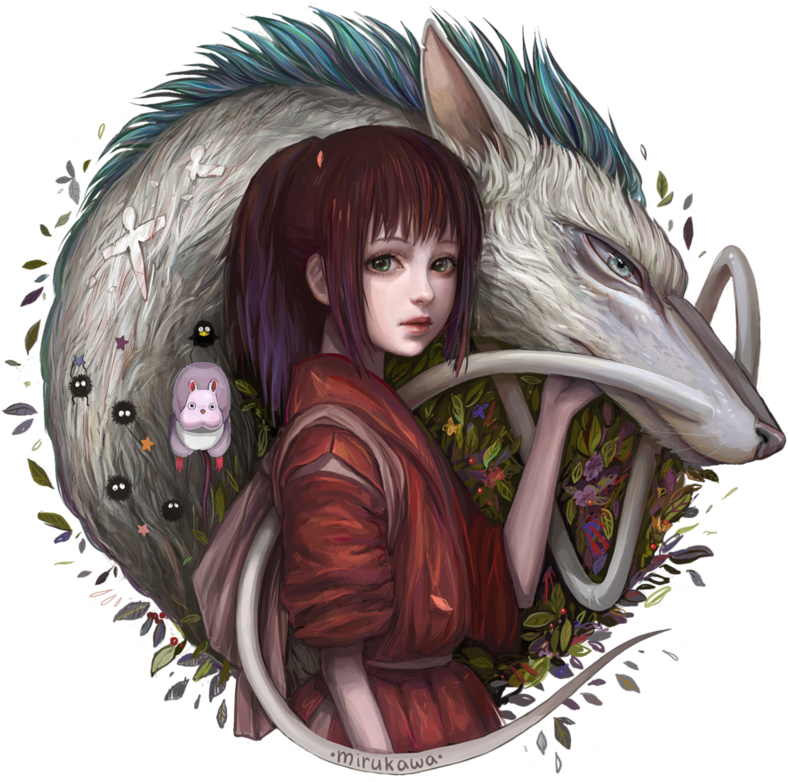 File - Spirited Away - Fan Art - Mirukawa - Tatuaje El Viaje De Chihiro (800x781), Png Download