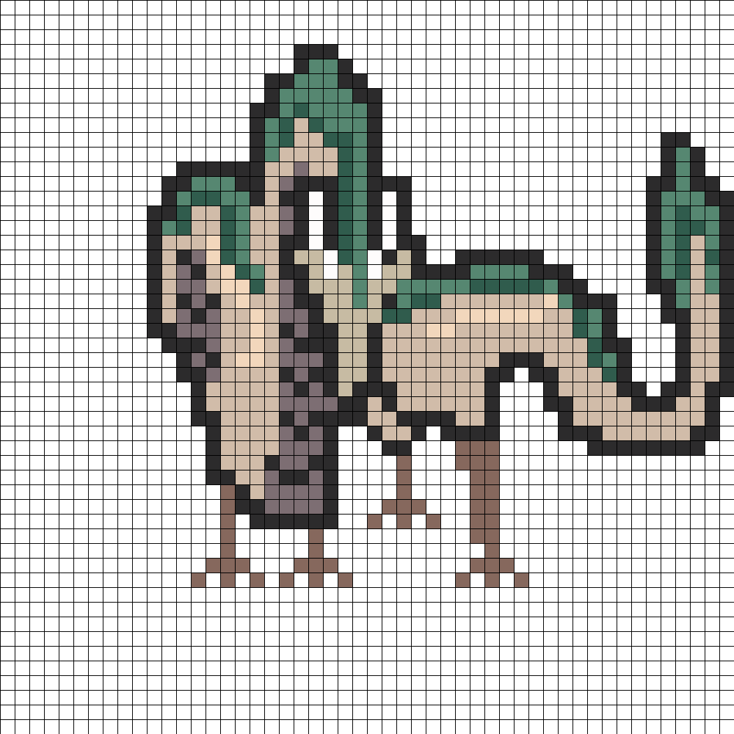 Spirited Away Haku Dragon Perler Bead Pattern / Bead - Studio Ghibli Spirited Away Pixel Art (1050x1050), Png Download