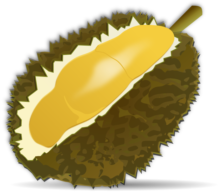 Free Fruit Clipart - Durian Fruit Clipart (700x618), Png Download