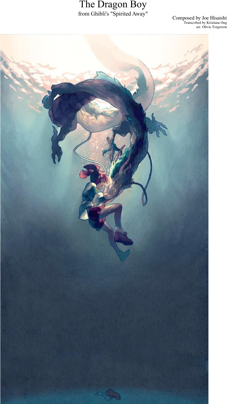 The Dragon Boy Sheet Music Composed By Composed By - Fading Away Anime Girl (827x1681), Png Download