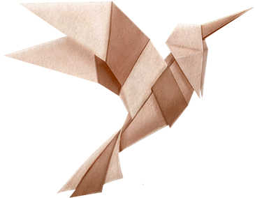 The Humming Bird, Is The Guardian Of Kami's Beauty - Bird Origami Png (400x318), Png Download