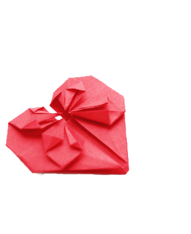 Free Png Heart Shaped Origami Png Images Transparent - Валентинки Направи Си Сам (851x812), Png Download