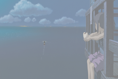 Spirited Away Train Opacity 150 - Spirited Away (french Title) Movie Poster (14 X 11) (480x320), Png Download