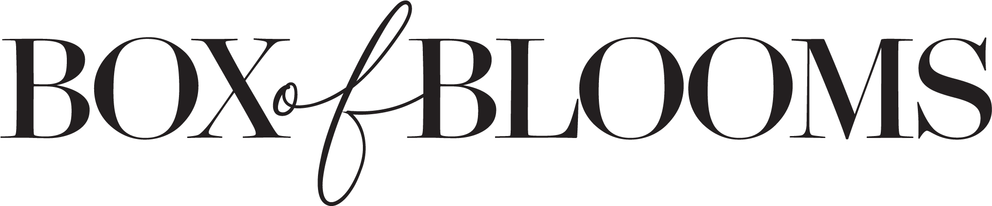 Box Of Blooms - Calligraphy (2178x687), Png Download