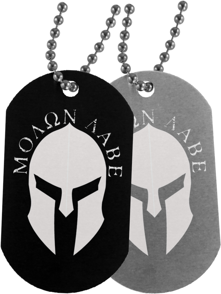 Molon Labe Dog Tags - Army Dog Tags Png (1024x1024), Png Download