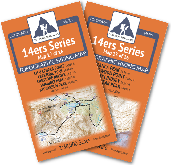 14ers Series Sangre De Cristo Range Map Pack - Sangre De Cristo Range (555x535), Png Download