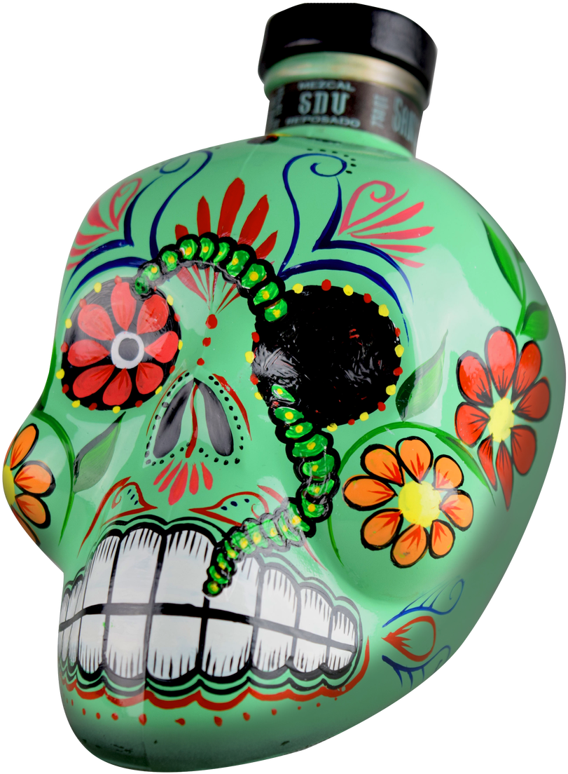Sangre De Vida Mezcal Reposado - Mezcal Skull (958x1280), Png Download
