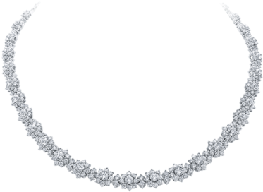 Sunflower By Harry Winston, Small Diamond Necklace - Necklace (760x500), Png Download