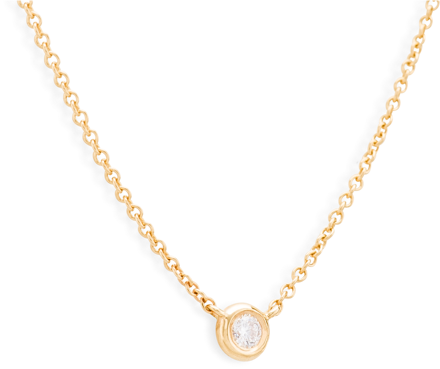 Mejuri 290, - Rose Gold Peace Symbol Necklace (1000x1000), Png Download
