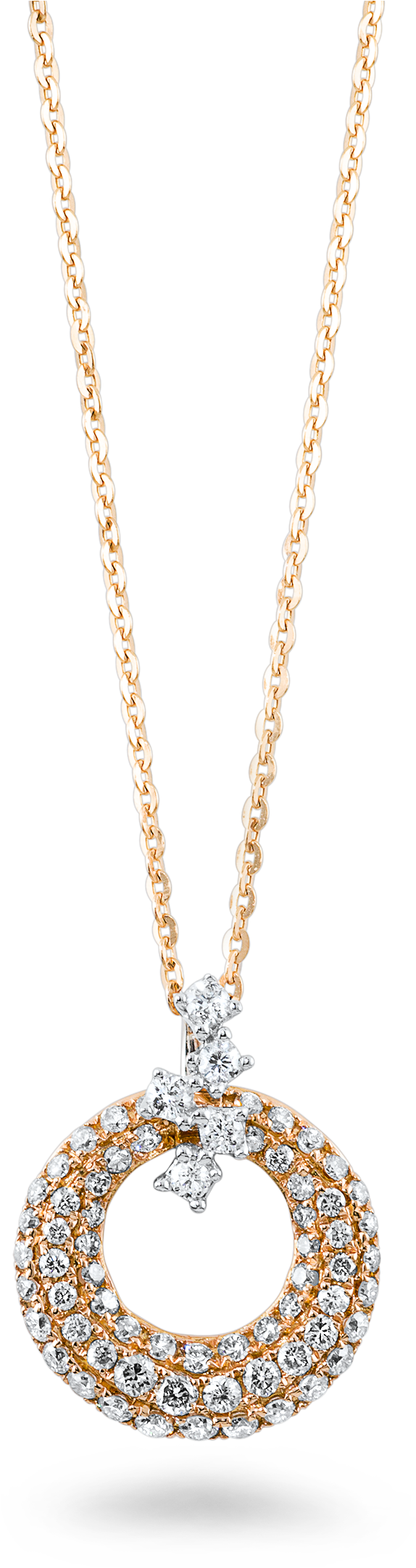 Diamond Necklace In 18k Rose Gold Diamondland - Rose Gold Necklace Png (2200x2200), Png Download