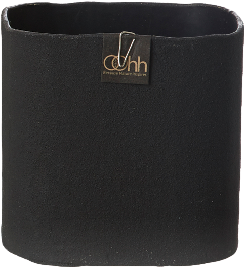 Small Black Recyled Paper 'torn Edge' Square Pots Set - Bidkhome Torn Edge Composite Pot Planter (787x866), Png Download