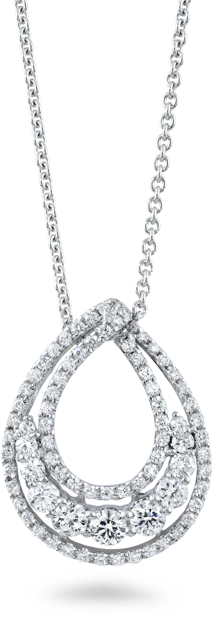 Diamond Pendant Set In 18k White Gold - Pendant (2200x2200), Png Download
