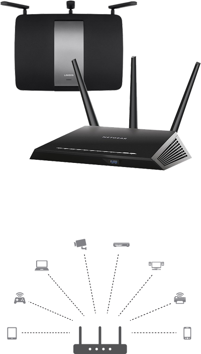 Room And Another Family Member Playing Online Games - Netgear Nighthawk Ac1900 Smart Wifi Router - Dual Band (403x755), Png Download