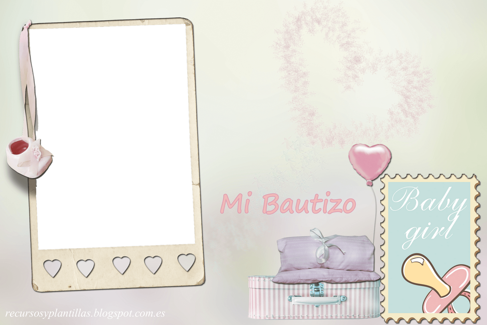 Marco Foto Mi Bautizo - Mi Bautizo Plantilla Png (1600x1067), Png Download