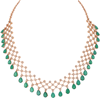 Orra Diamond Necklace - Diamond Jewellery Set Png (400x400), Png Download
