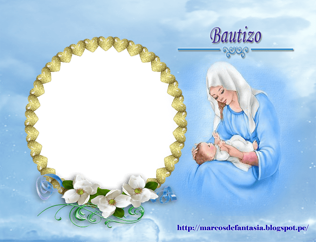Marcos Para Fotos Mi Bautizo Fondos - Mi Bautizo Fram Png (640x492), Png Download