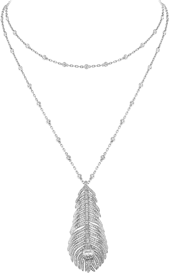 Collier Plume Diamant (960x960), Png Download