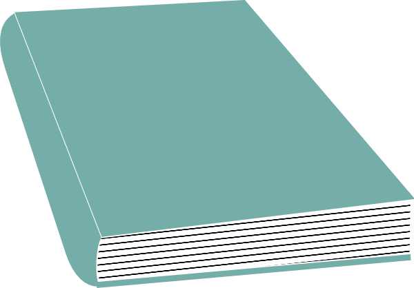 Books Clipart Teal - Closed Book Clip Art (600x418), Png Download