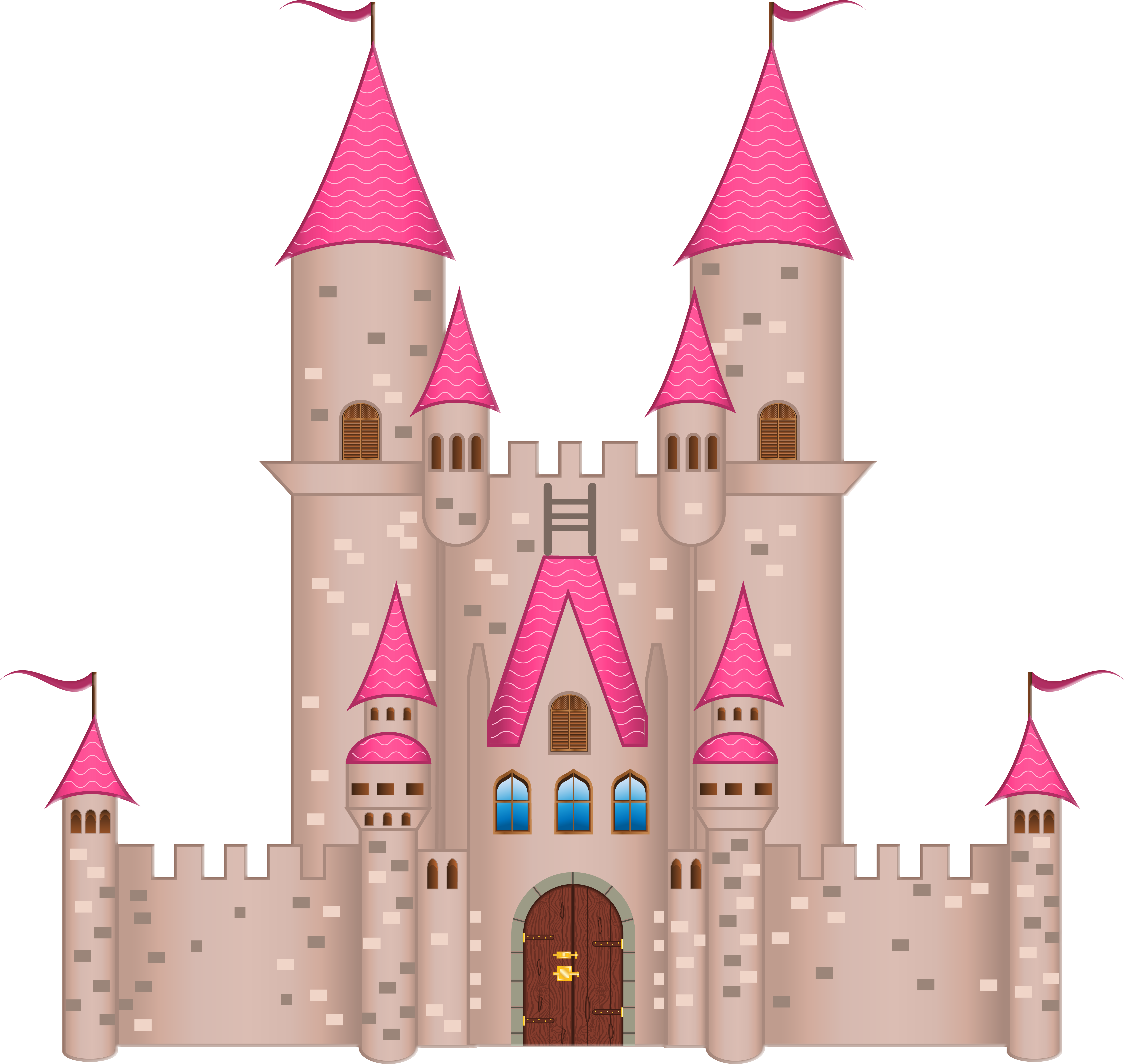 Gold Clipart Castle Banner Transparent Stock - Castle Clipart Png (6294x5958), Png Download