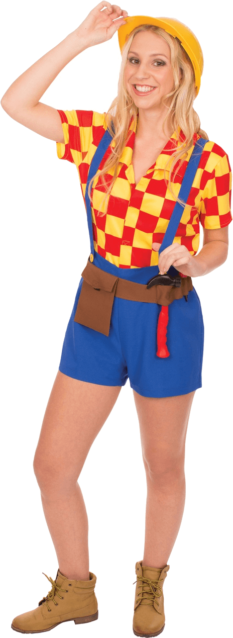 Bob The Builder Costume Woman (800x1268), Png Download