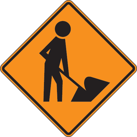Men At Work Sign Mutcd W21-1 - Men Working Sign (464x464), Png Download