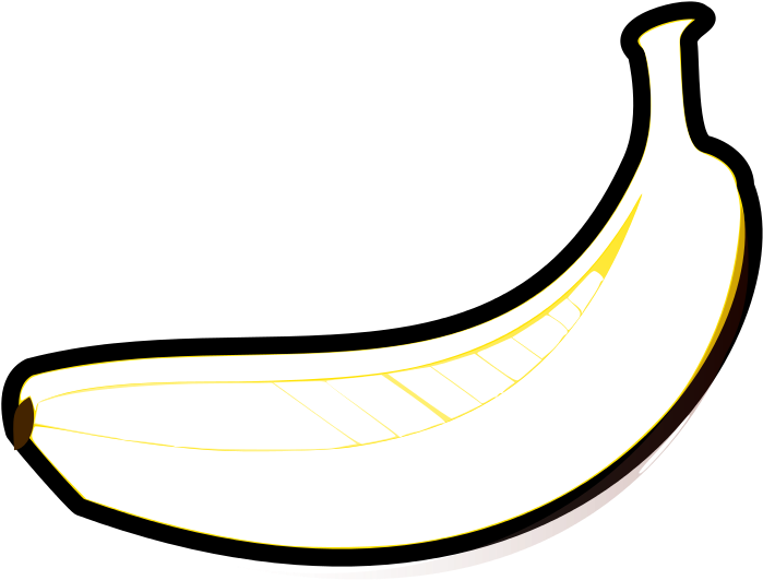 Puedes Colorear Y Después Picar O Recortar La Banana - Banano Fruta Para Colorear (800x800), Png Download