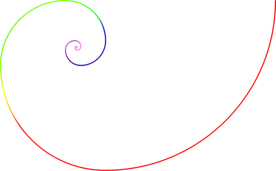 Golden Spiral Fibonacci Number Mathematics Circle - Fibonacci Spiral Png Transparent (548x340), Png Download