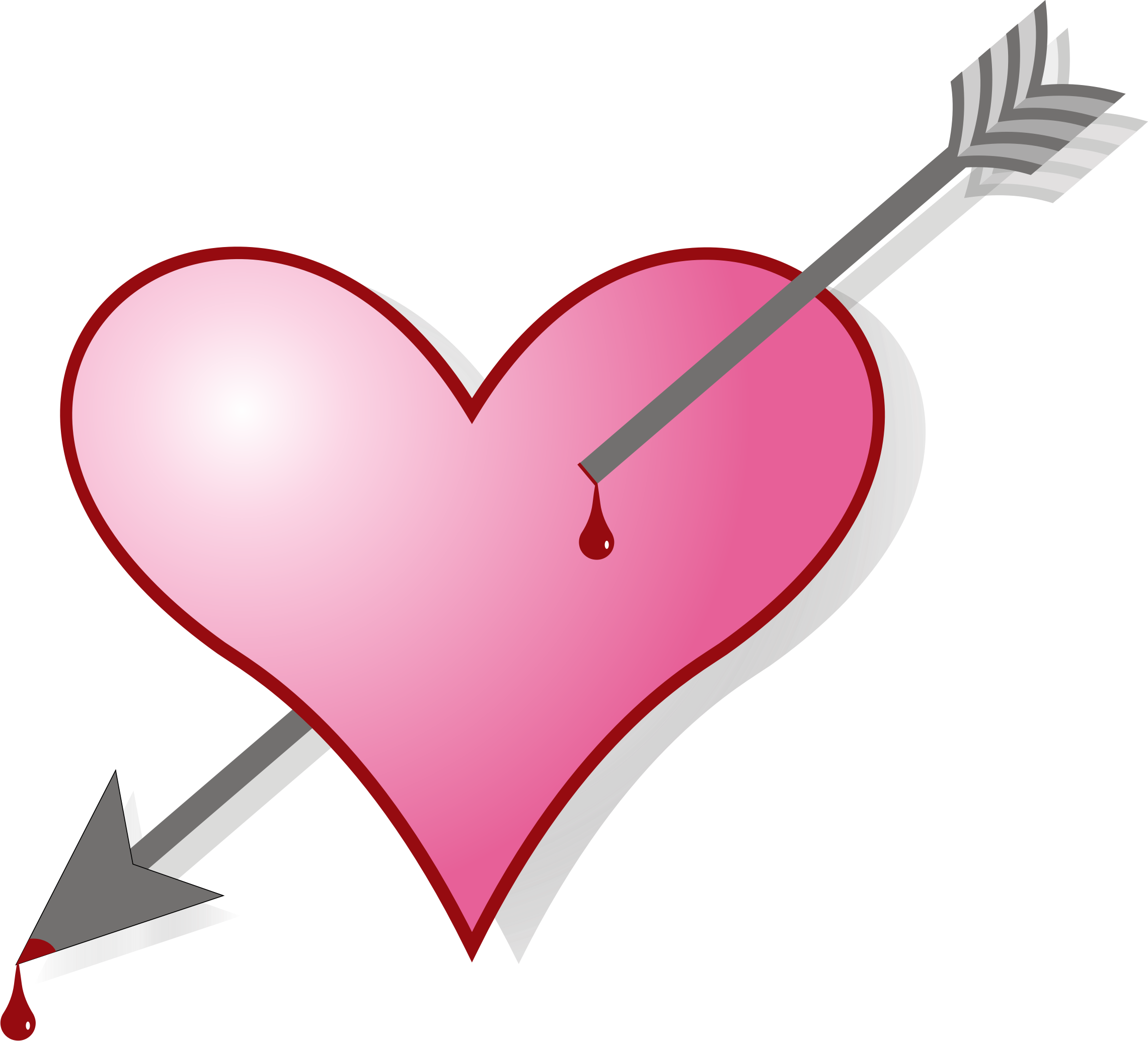 Image Freeuse Download Arrow And Heart Clipart - Symbol Of Love Heart (2281x2069), Png Download