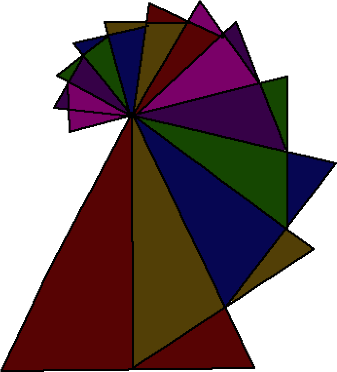 The Fibonacci Spiral - Triangle (1000x1000), Png Download