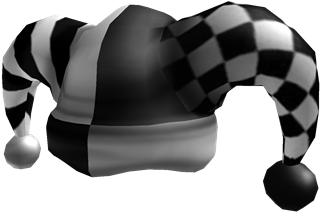 Black & White Jester Hat - Black And White Jester Hat (420x420), Png Download