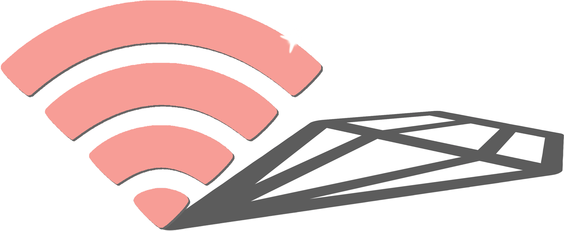 13 Octbetterwifi Rock Solid Wifi Symbol With Diamond - Wi-fi (1947x857), Png Download