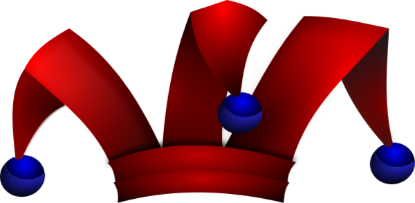 Jester Hat Cliparts - Jester Hat Red Png (600x293), Png Download
