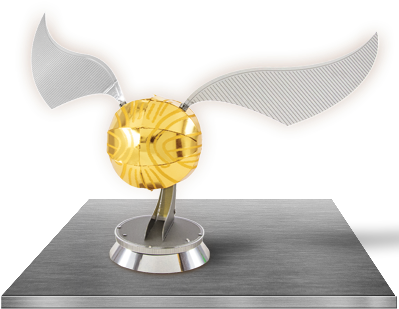 Picture Of Harry Potter - Golden Snitch Metal Earth (400x400), Png Download