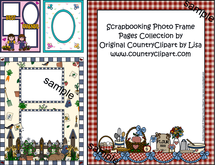 Scrapbook Photo Frame Pages Clipart Collection Samples - Cooking Frames Png (751x577), Png Download