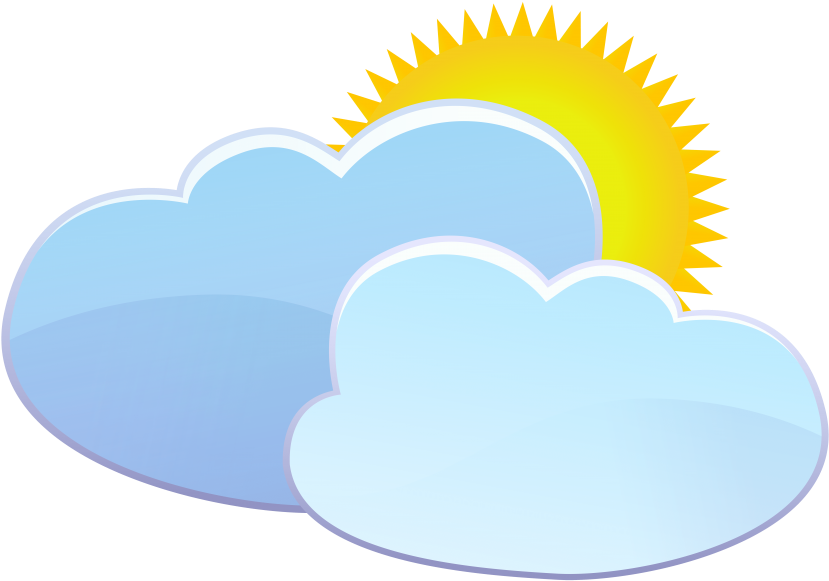 Free Png Clouds And Sun Weather Icon Png Images Transparent - Sun Weather Icon (850x594), Png Download