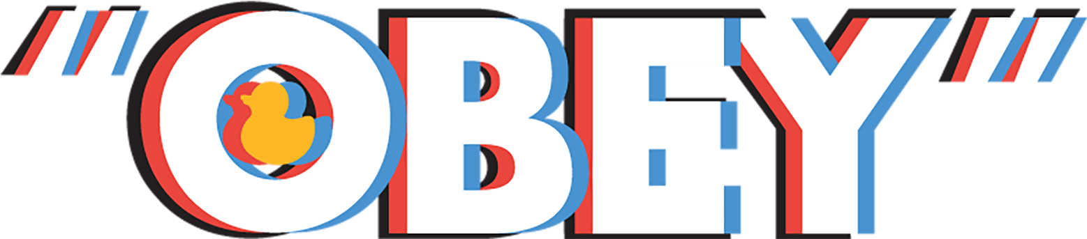 Logo Obey Recorte Negro Grande - Logo (1600x380), Png Download