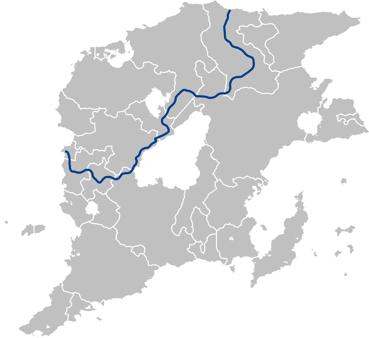 Outernatian Highway 1 Route - Code (1325x1325), Png Download